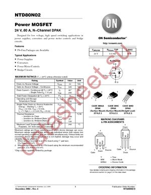 NTD80N02 datasheet  